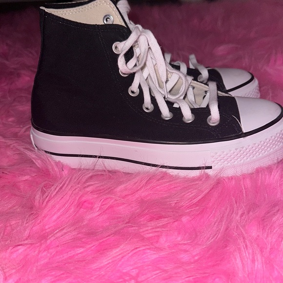 Converse Black Platform High Tops size 6 - Picture 5 of 6
